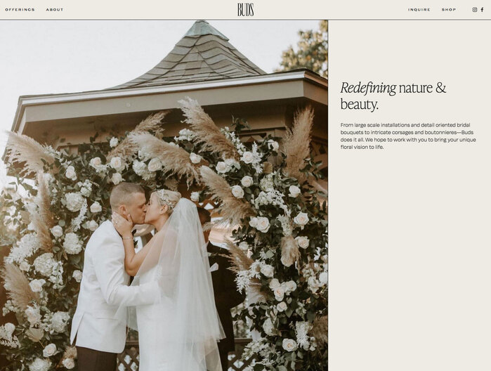 Buds Floral Design website 5