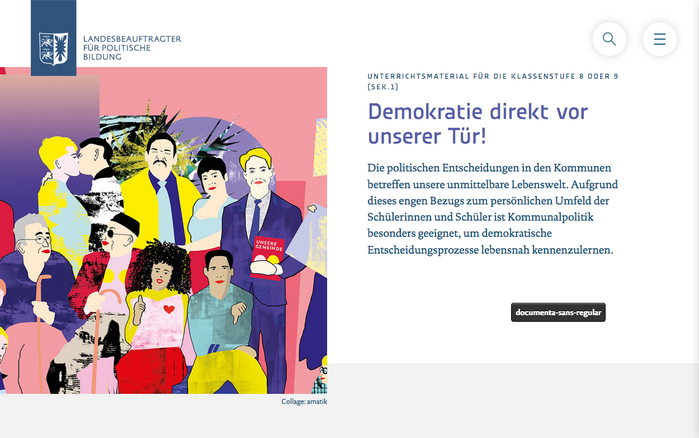 The web version uses the same typefaces.