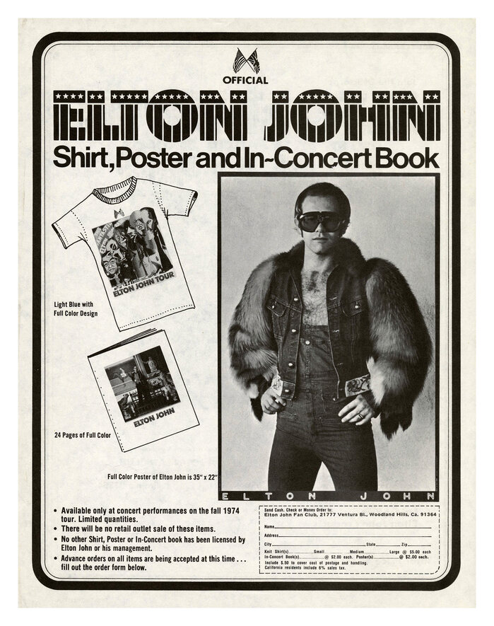 Elton John Fan Club ads (1974) 2