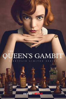 <cite>The Queen’s Gambit</cite> (2020) poster, titles, promotional materials