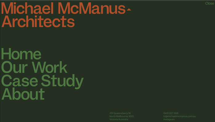 Michael McManus Architects website 1