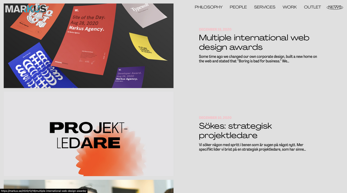 Markus portfolio website 3