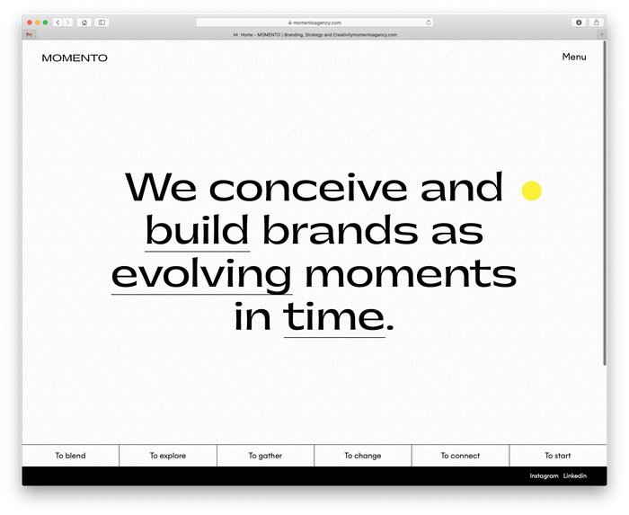 Momento Agency website 1