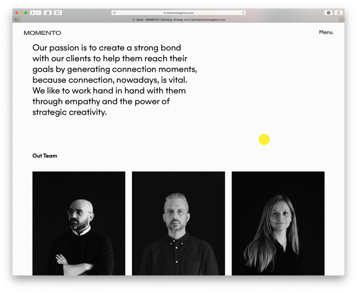 Momento Agency website 5