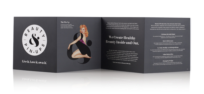 Beauty &amp; Pin-Ups logo, packaging and website 5