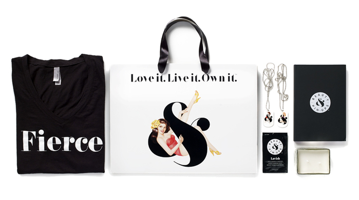 Beauty &amp; Pin-Ups logo, packaging and website 3