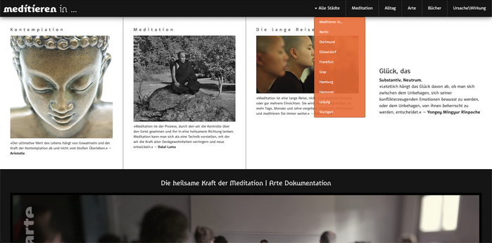 Meditieren in … website (2020) 3