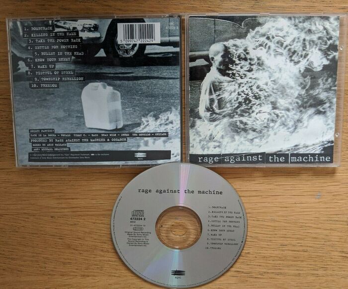 The front cover, back cover, and CD of the original 1992 release of the album.