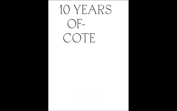 10 Years of COTE catalogue 1