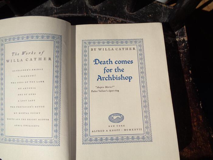 Death Comes for the Archbishop by Willa Cather (Alfred A. Knopf, 1927) 4