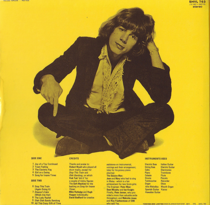 The track list and credits on the back cover are set in  Condensed.