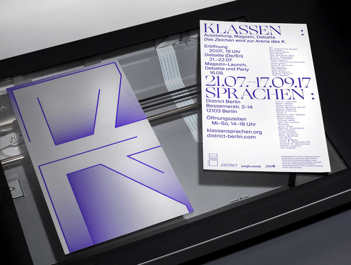 Klassensprachen exhibition poster and magazine 7
