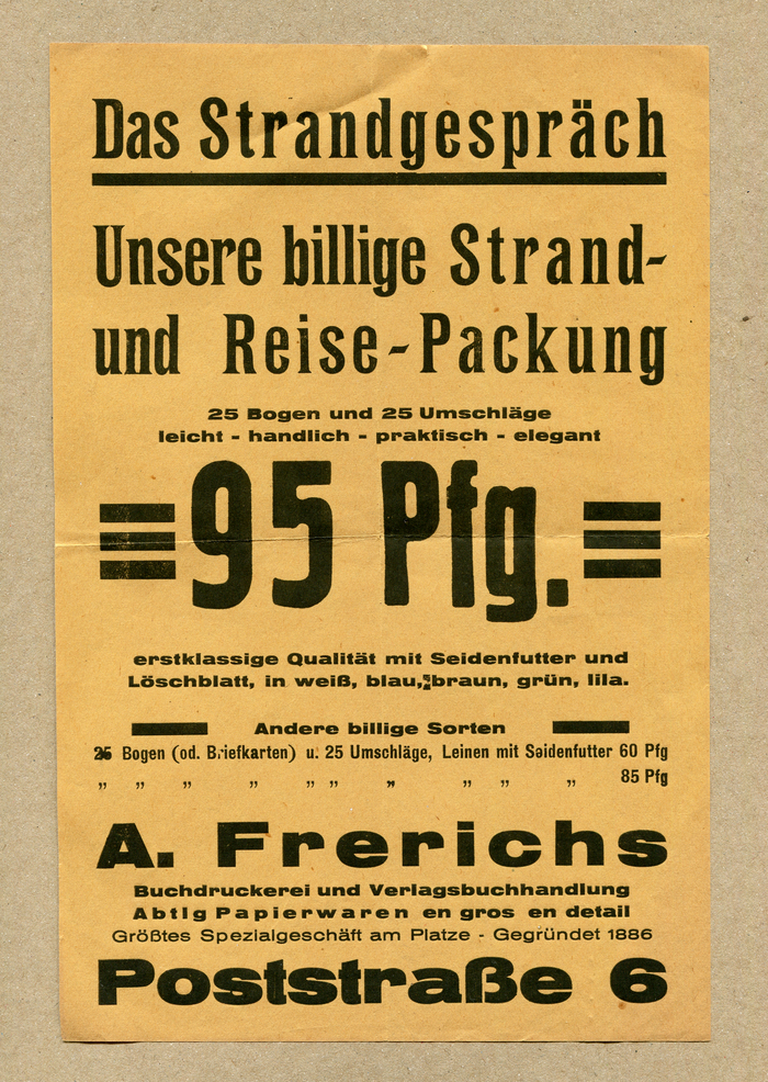 “Das Strandgespräch” handbill