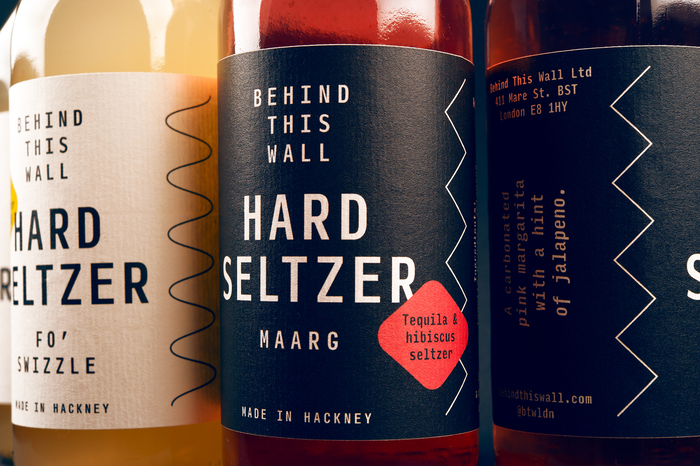 Behind This Wall hard seltzer labels 5