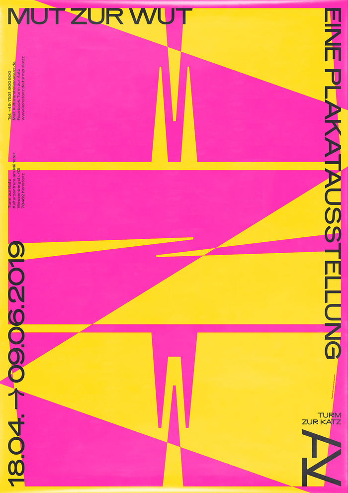 Mut zur Wut exhibition poster, spring 2019.