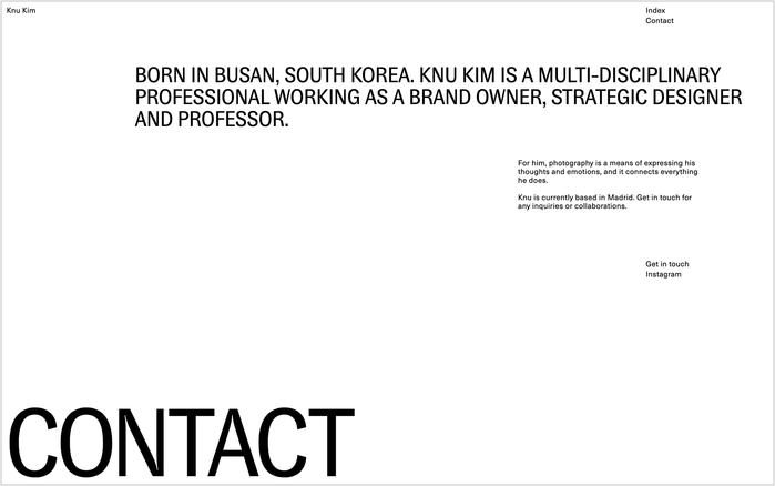 Knu Kim portfolio website 7