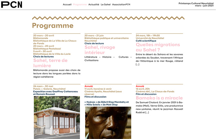 Sahel, Printemps Culturel Neuchâtel 2021 4