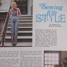 <cite>The Sun</cite> – <cite>Annual for Girls</cite> 1973,“Sewing it in STYLE” article by Glynis Holland