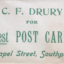 C.F. Drury post cards advert