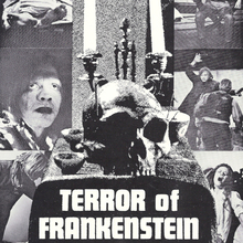 <cite>Terror of Frankenstein</cite> movie flyer