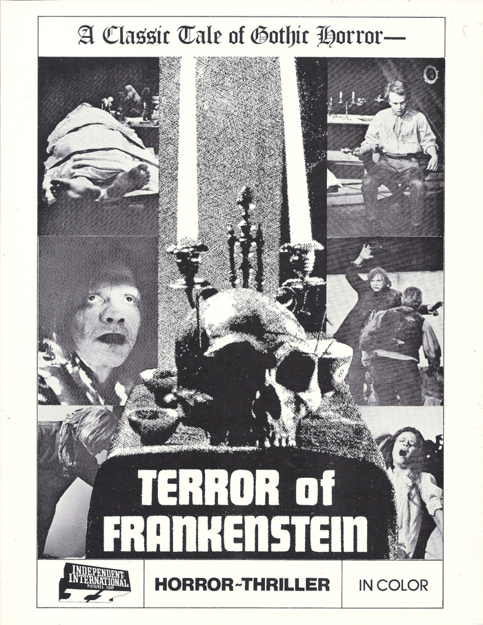 Terror of Frankenstein movie flyer