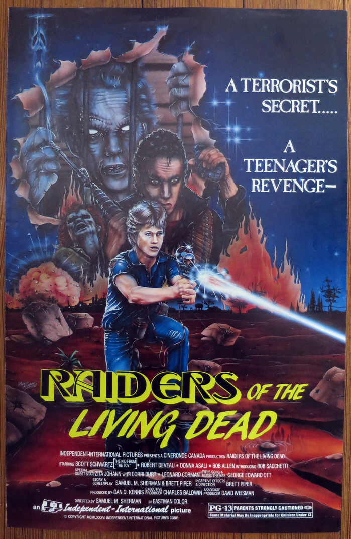 Raiders of Living Dead (1986) movie poster, trailer and promotion 1