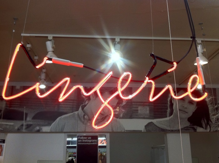 Lingerie Sign at American Apparel