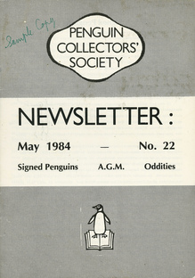 <cite>Penguin Collectors’ Society Newsletter</cite>, No. 22, May 1984