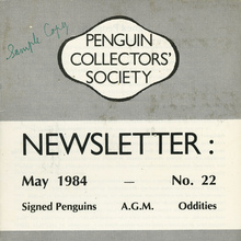 <cite>Penguin Collectors’ Society Newsletter</cite>, No. 22, May 1984