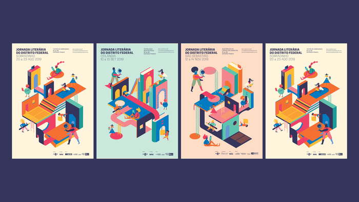 Each edition/city featured a new illustration and color palette