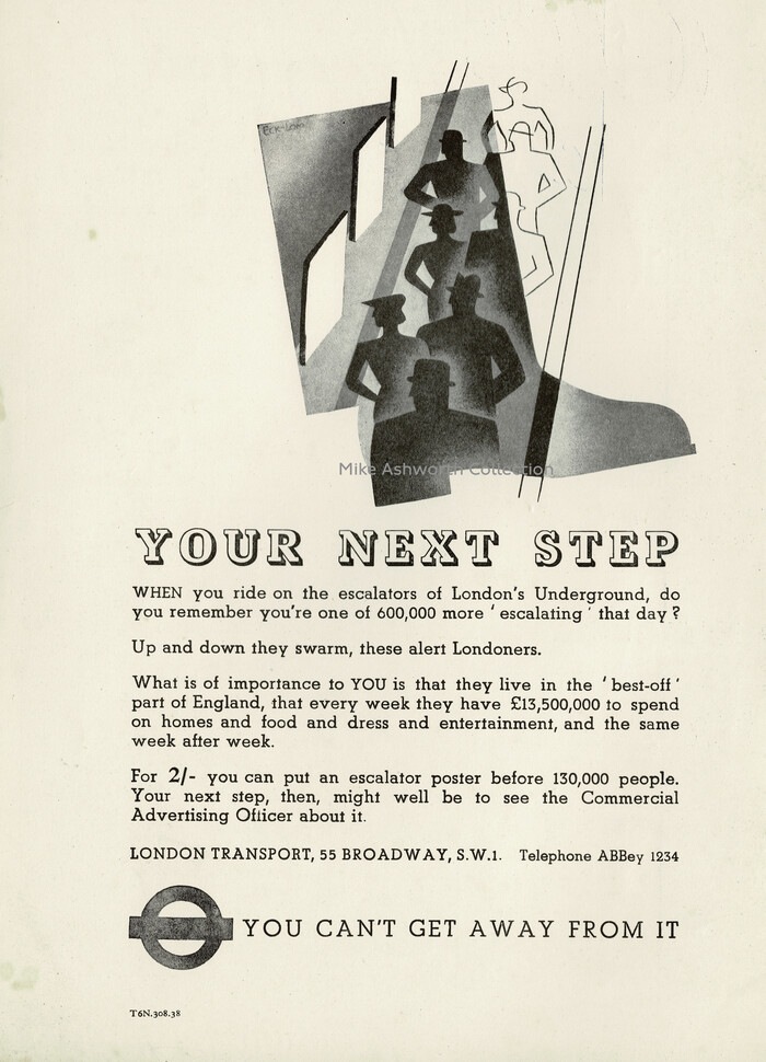“Your next step” ad, London Transport Commercial Advertising