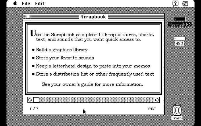 Mac OS Scrapbook app 1