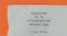 <cite>Nullnummer</cite>, No. 1a