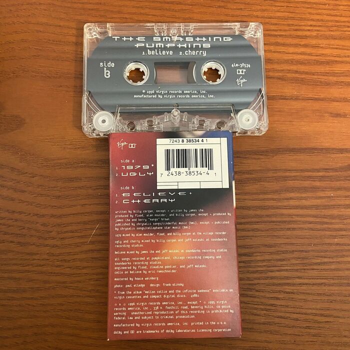 Compact cassette (side B) with back cover. Mata is paired with Platelet.