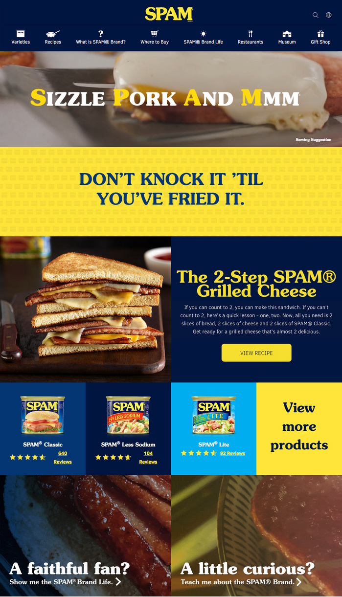 Spam website (2021). ITC Souvenir Demi is used for headlines, and is being paired with  for text.
