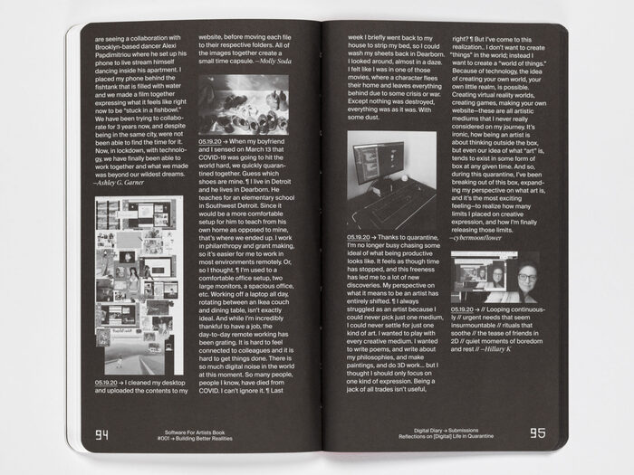 Software for Artists Book #001, “Building Better Realities” 7
