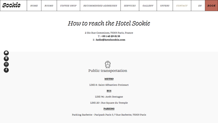 Website detail.