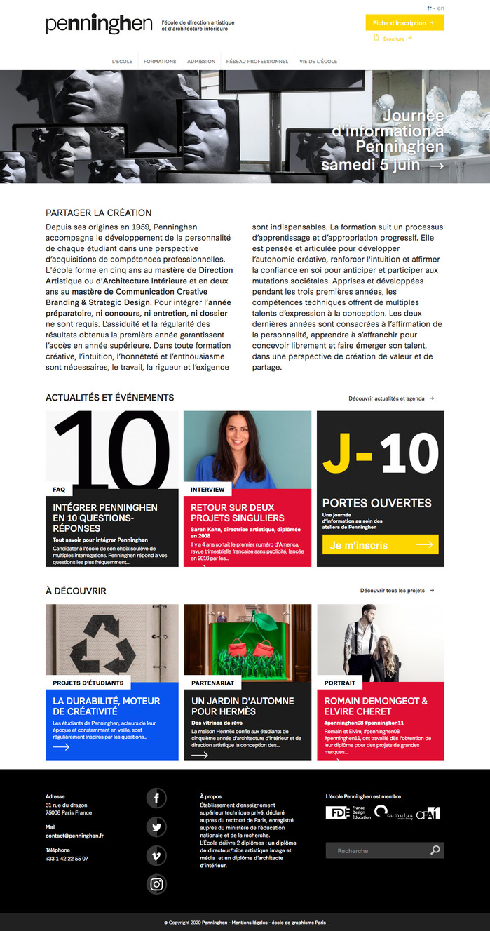 Website homepage (2021).