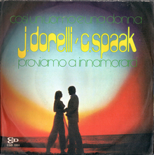 Johnny Dorelli &amp; Catherine Spaak – “Così un uomo e una donna” / “Proviamo a innamorarci” single cover