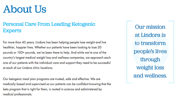 Website detail.