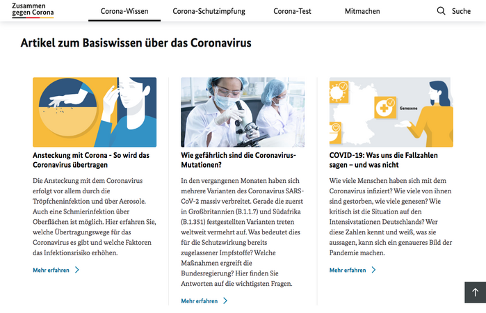Campaign website with BundesSans for headings and BundesSerif for text.