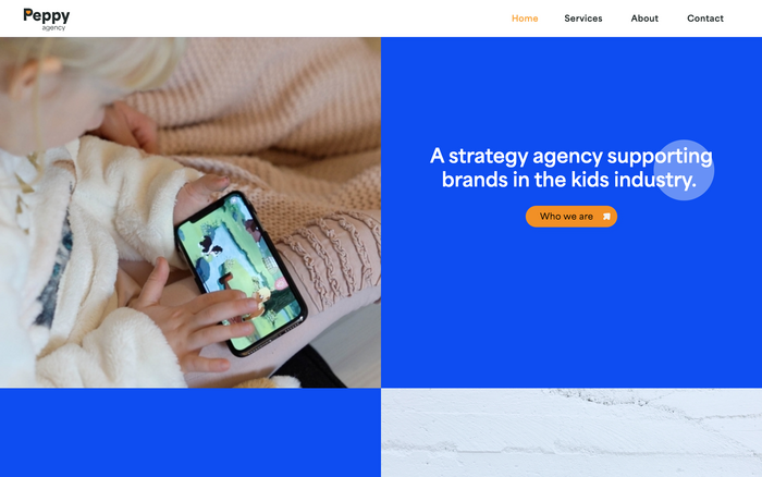 Peppy Agency website 3