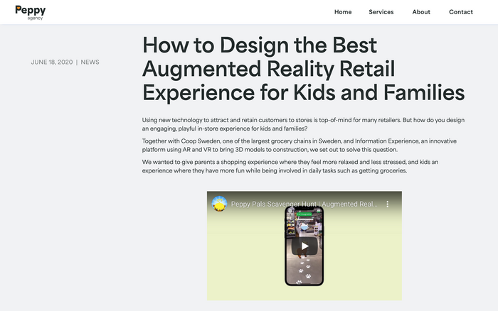 Peppy Agency website 4