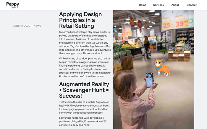 Peppy Agency website 5