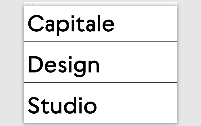 Capitale Design Studio website 1