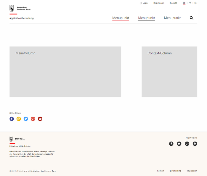 A wireframe of an updated website in Roboto.