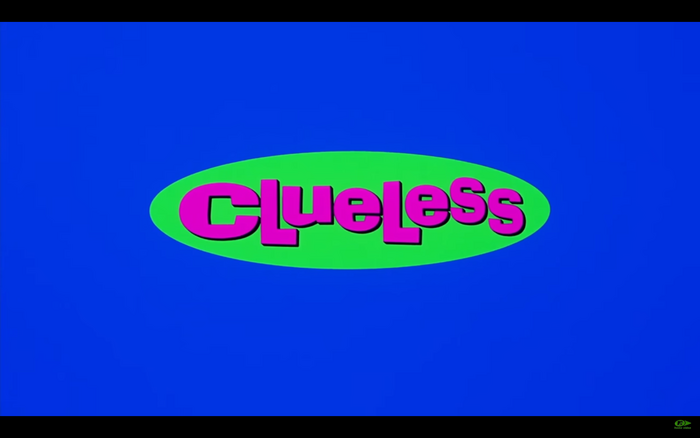 Still from the opening credits, with the movie logo in Ad Lib