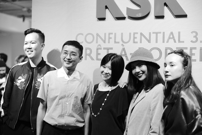 KSK Group CEO Joanne Kua (centre) with designers Jonathan Liang, Khoon Hooi, Kittie Yiyi and Ezzati Amira