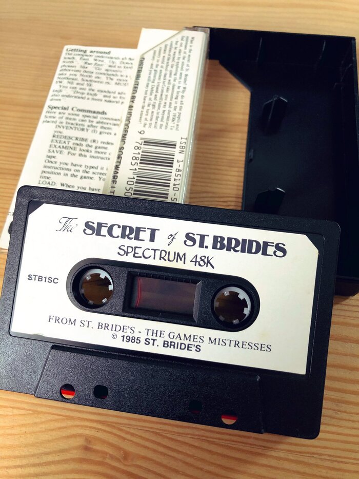 Cassette label for The Secret of St. Brides.