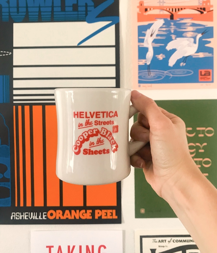 Helvetica in the Streets mug 3